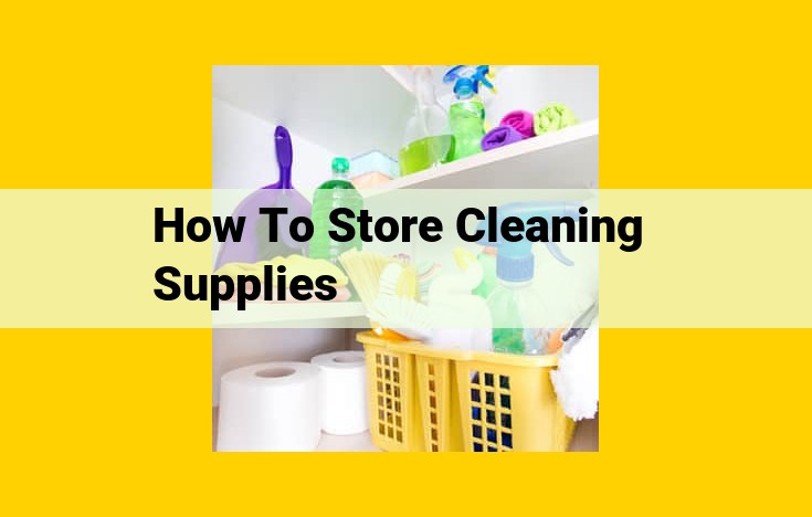 Optimize Cleaning Supply Storage for Safety, Accessibility, and Organization