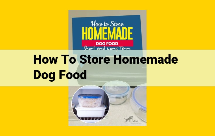 Maximize Homemade Dog Food Storage for Optimal Nutrition and Convenience