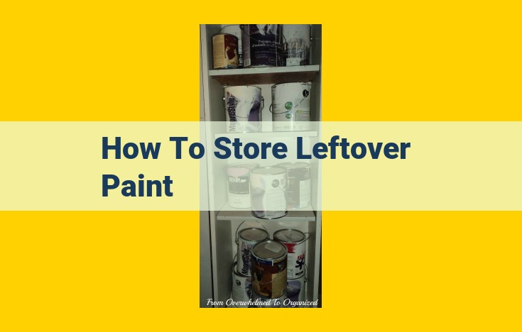 Essential Tips for Safe and Effective Leftover Paint Storage