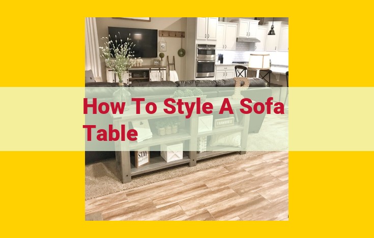 How to Elevate Your Sofa Table: A Guide to Styling and Functionality