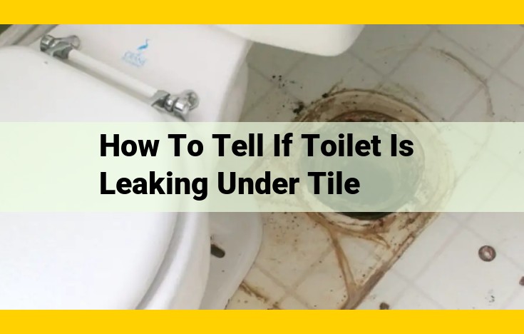 Detect Hidden Toilet Leaks Under Tile: A Comprehensive Guide