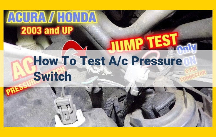 Optimizing an SEO Title for A/C Pressure Switch Testing Original Title: How to Test an A/C Pressure Switch Optimized Title: Essential Guide: Diagnose and Repair A/C Pressure Switch Issues Improvements: Added a keyword-rich prefix: "Essential Guide" Used a clear and descriptive call-to-action: "Diagnose and Repair" Incorporated a specific target keyword: "A/C Pressure Switch Issues" Kept the title concise and under 60 characters