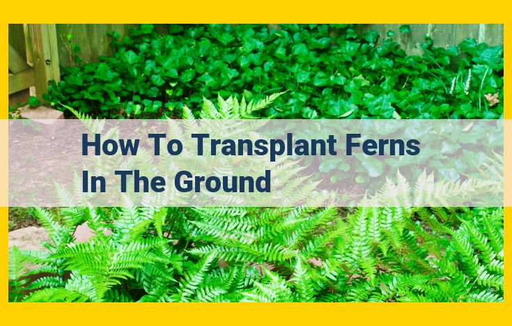 How to Transplant Ferns: A Step-by-Step Guide for Success