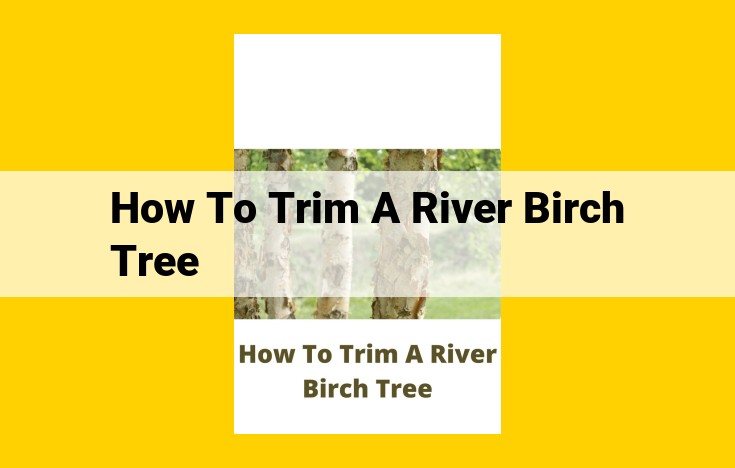 Expert Guide: Pruning River Birch Trees for Optimal Health and Appearance