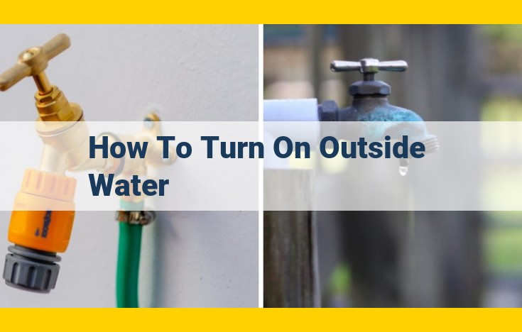 Mastering Your Plumbing: A Guide to Turning On Outdoor Water