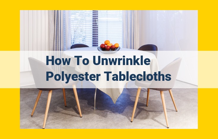 Unwrinkle Polyester Tablecloths: A Comprehensive Guide for a Wrinkle-Free Finish