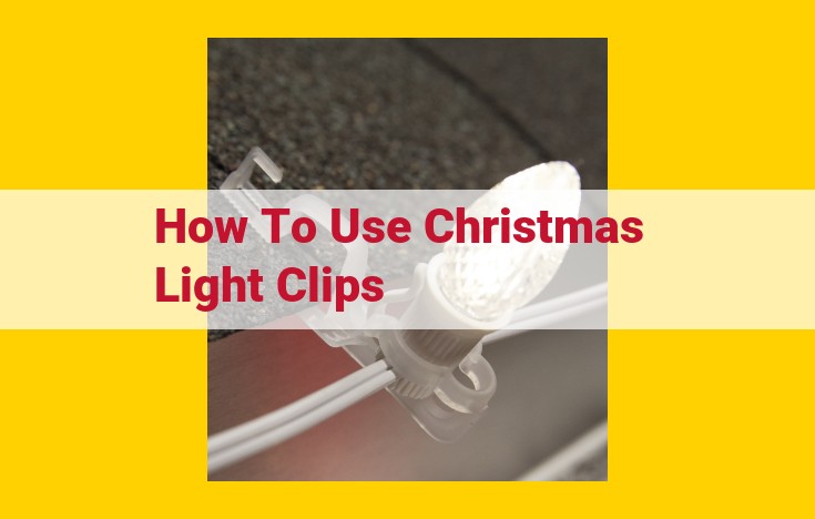 Ultimate Guide to Choosing and Using Christmas Light Clips for Festive Illumination