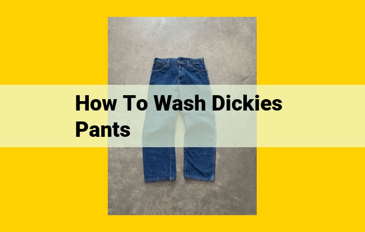 Ultimate Guide to Washing Dickies Pants: Stain Removal, Care Tags, Wash Settings, Ironing, Stain Treatment, and Dirt Removal